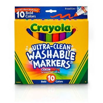 Crayola Ultra-Clean Washable Markers Broadline Bold (10ct)