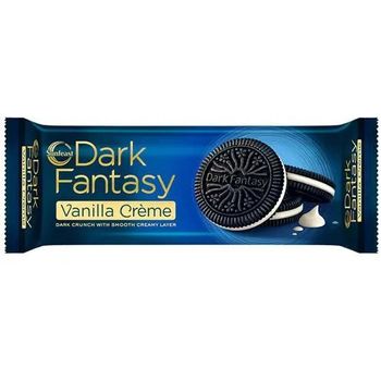 Sunfeast Dark Fantasy Vanilla Creme Crunchy Biscuit With Smooth Creamy Layer 100g