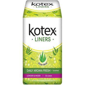 Kotex Fresh Liners Longer And Wider Aloe Vera Panty 32 Liner