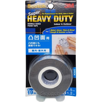 3M Scotch Heavy Duty Foam Mounting Tape KH19 VHB Grey 19mm x 1.5m