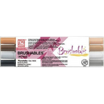 ZIG Kuretake Brushables Twin-Tip Brush Markers Pen 4 Color Brown Set