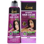 VCare Shampoo Hair Color Black 180ml