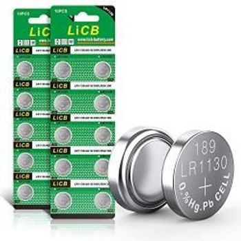 LiCB 20 Pack LR1130 AG10 1.5V Long Life Alkaline Button Cell Batteries
