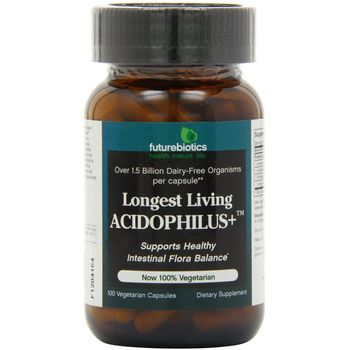Futurebiotics - Digestion, Longest Living Acidophilus+ (100 capsules) | Exp: 03/26