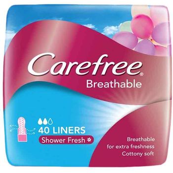 Carefree Breathable Shower Fresh Cottony 40pcs