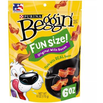 Purina Beggin Small Breed Chewy Dog Treats Original With Bacon 170g