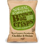 Brown Bag Crisps West Country Cheddar And Onion 150g