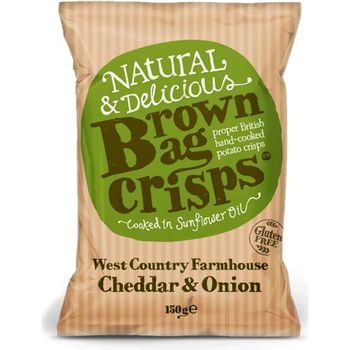Brown Bag Crisps West Country Cheddar And Onion Gluten Free150g