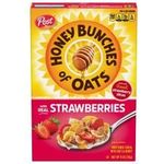 Honey Bunches Of Oats Strawberry Heart Healthy Low Fat Made With Whole Grain Cereal 11oz