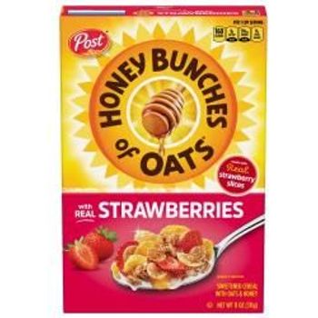 Honey Bunches Of Oats Strawberry Heart Healthy Low Fat Made With Whole Grain Cereal 11oz