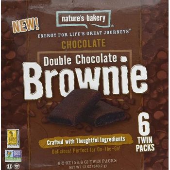 Nature's Bakery Double Chocolate Brownie Twin Packs  340g