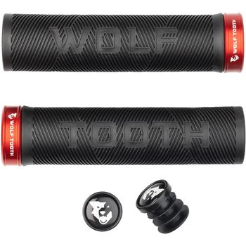 Wolf Tooth Components Echo Lock On Grip Set Black And Red
