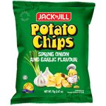 JACK 'N JILL SPRING ONION AND GARLIC POTATO CHIPS 70G