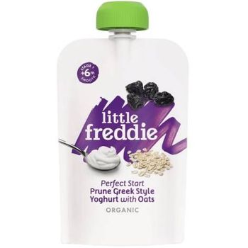 Little Freddie Prune Greek Style Yoghurt with Oats Organic Pouch, 6 mths+ 100g