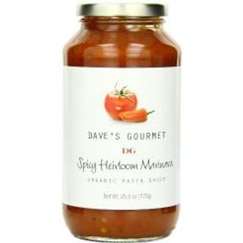 Dave's Gourmet Pasta Sauce Organic Spicy Heirloom Marinara 25.5 Ounce