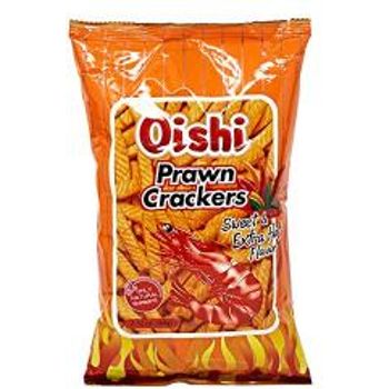 Oishi Prawn Crackers Sweet And Extra Hot Flavor 60g pack Of 3