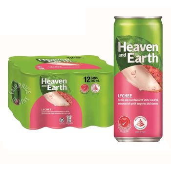 Heaven And Earth Lychee Rose Tea 12 x 300ml Case