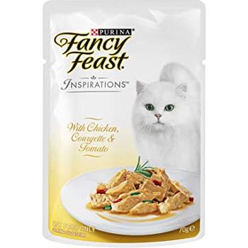 Fancy Feast Inspirations Chicken Courgette And Tomato Cat Wet Food Pouch Chicken Courgette And Tomato 70g