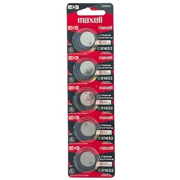 Maxell CR1632 Lithium 3V Japan Batteries - 5 Pieces