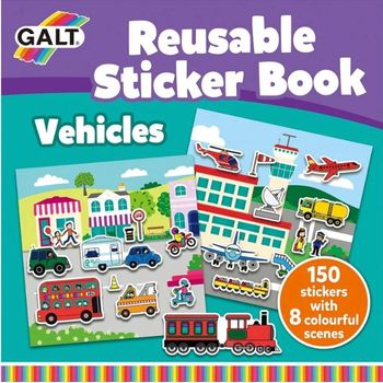 Galt Toys 1005107 Reusable Sticker Bookvehicles Multi