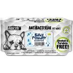 Absorb Plus Antibacterial Pet Wipes Baby Powder
