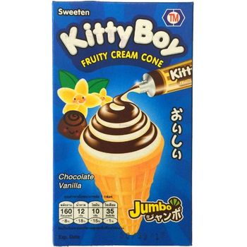 Kitty Boy Chocolate Vanilla Fruity Cream Cone 28g