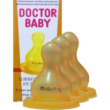 Doctor Baby Rubber Nipple 3 Pieces