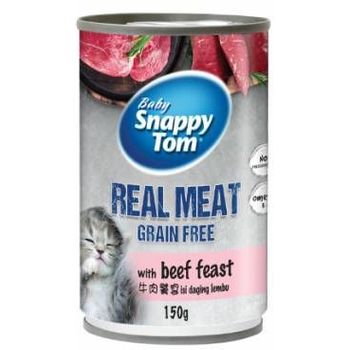 Baby Snappy Tom Real Meat Grain Free With Beef Feast 150g