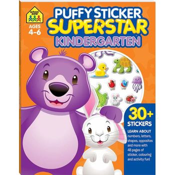 School Zone Puffy Sticker Superstar Kindergarten School Zone