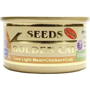 Seeds Golden Cat Canned Food Tuna Light Meat Chicken And Crab 80g