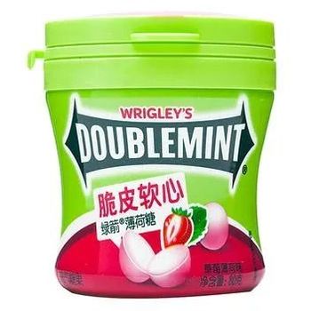 Wrigley`s Doublemint Soft Heart Crispy Strawberry Mint Candy 80g