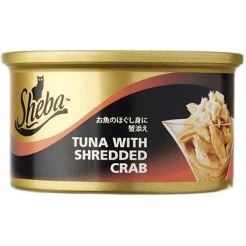 Sheba Cat Canned Food Tuna White Meat With Shredded Crab 85g