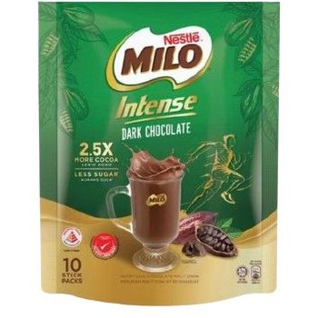 Milo Intense 3 in 1 Instant Malt - Dark Chocolate (10 x 33g)