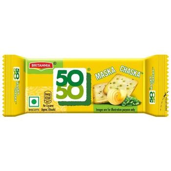 Britannia 50 50 Maska Chaska Salted Biscuits 40.5g