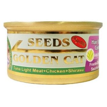 Seeds Golden Cat Canned Food Tuna Light Meat Chicken & Shirasu 80g