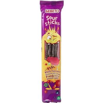 Bebeto Liquorice Black Currant Sour Sticks 35g