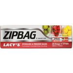 Lacy's Zipbag Storage And Freezer Bags Quart 25s + 5s