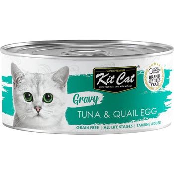 Kit Cat Canned Food Gourmet Tuna And Quail Egg 70g
