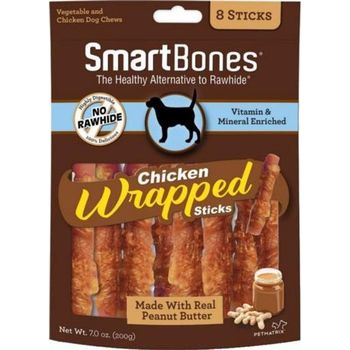SmartBones Chicken Wrap Sticks Peanut Butter 200g 