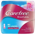 Carefree Breathable Shower Fresh Cottony 40pcs