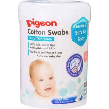 Pigeon Cotton Swabs Thin Paper Stem 200 Pcs