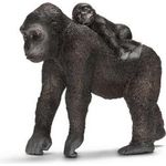 Schleich Gorilla With Baby Figure Female