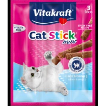 Vitakraft Cat Treat Stick Mini Salmon With Omega 3 10g