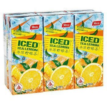 YEO'S LEMON TEA LESS SUGAR 6X250ML