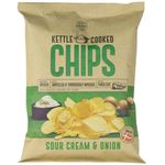 Kettle Cooked Chips Sour Cream And Onion groen 150g