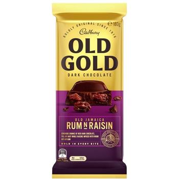 Cadbury Old Gold Dark Chocolate Old Jamaica Rum N Raisin 180g