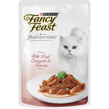 Fancy Feast Inspirations Beef, Courgette & Tomato Wet Cat Food 12x70g