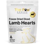 The Paw Grocer Dogs And Cats Treat Freeze Dried Lamb Hearts 90g x 5 Bags