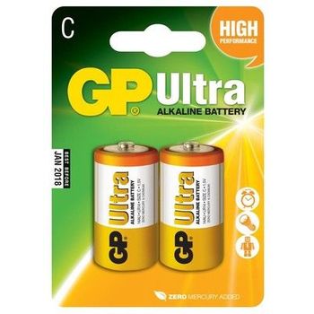 GP Ultra Alkaline Battery LR14 C Small Mono 2pcs