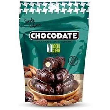 Chocodate Rich Dark Chocolate No Sugar Added With Almond 100g